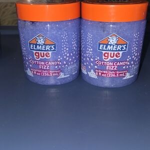 Elmer's Gue Premade Slime, Cotton Candy Fizz Scented Slime, 2 Count